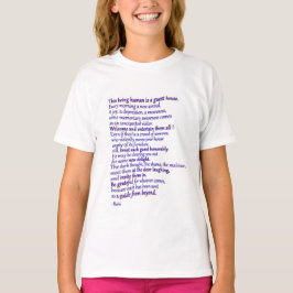 Camiseta Rumi: ser do ser humano é uma residencial