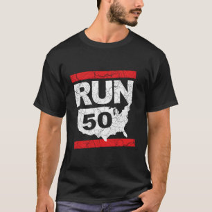 Camiseta Run 262 50 States Marathon Run Runner Inspirado