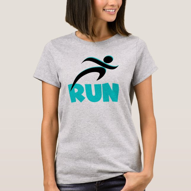 Camiseta RUN Aqua (Frente)