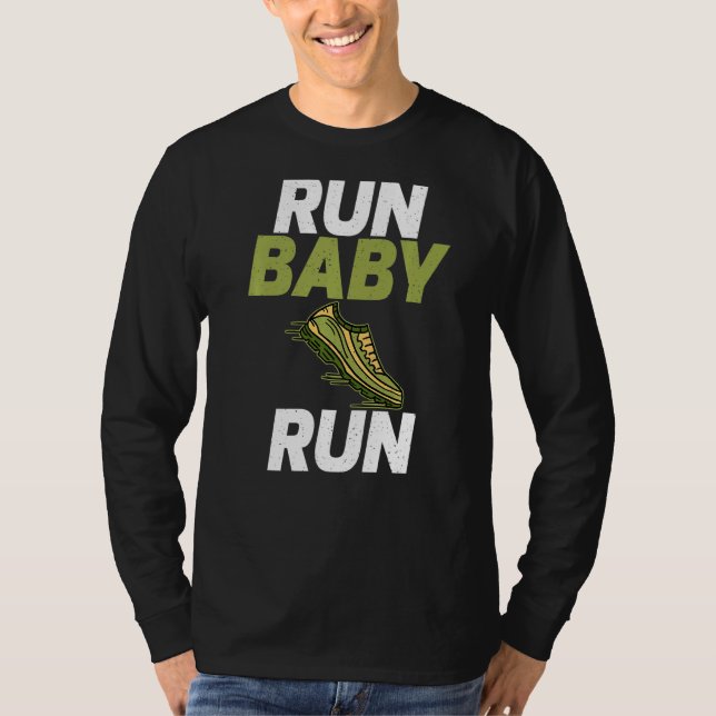 Camiseta Run Baby Run Marathon Runner (Frente)