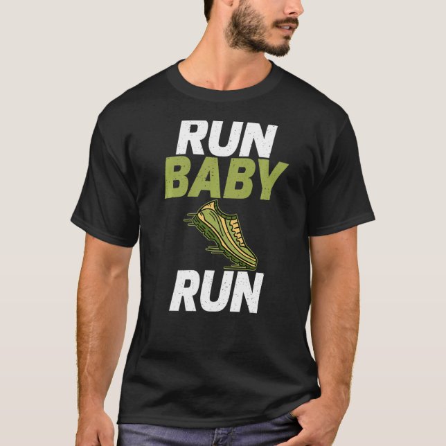 Camiseta Run Baby Run Marathon Runner (Frente)