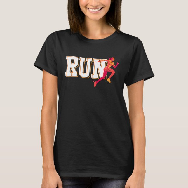 Camiseta RUN cross crountry track correndo para garotas (Frente)