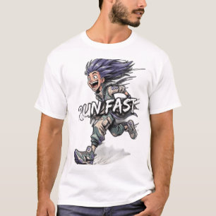 Camiseta Run Fast Anime Runner Shirt