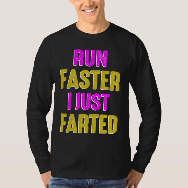 Camiseta Run Faster I Just Farted Running Sport Triathlon M (Frente)