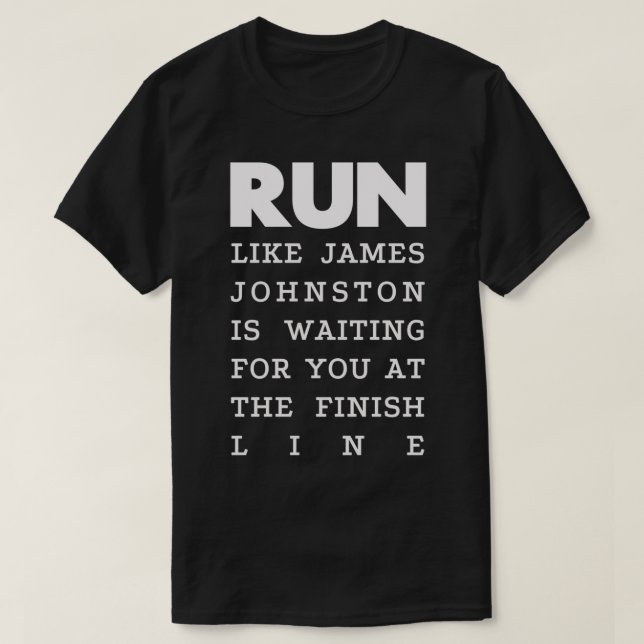 Camiseta RUN - James Johnston 2 (Frente do Design)