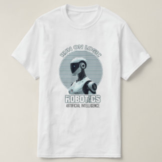 Camiseta Run On Logic | Modern AI Humanoid Robot T-Shirt