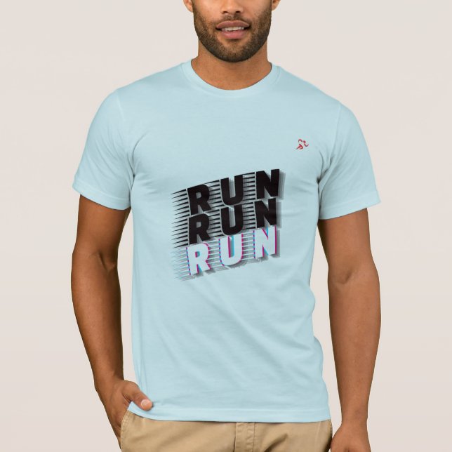 Camiseta RUN RUN RUN Men’s Gym Motivation T-Shirt (Frente)