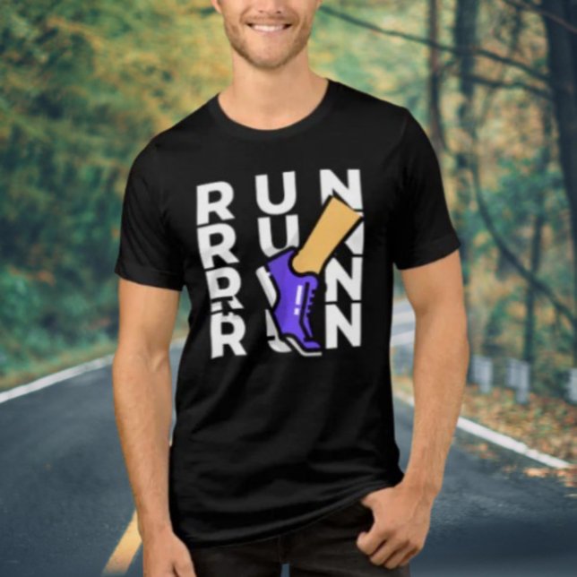 Camiseta RUN RUN RUN RUN – Tipografia Atlética Ous (Criador carregado)