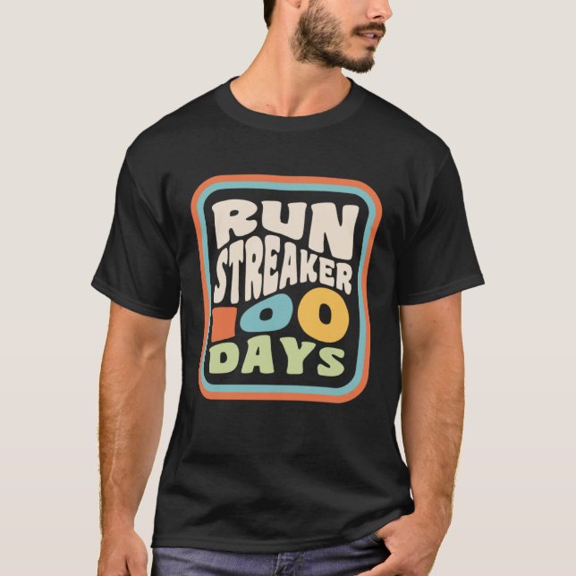 Camiseta Run Streak Run Streaker 100 Days of Running (Frente)