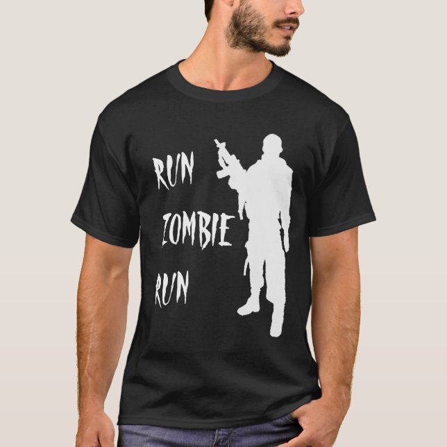 Camiseta - Run Zombie Run (Frente)