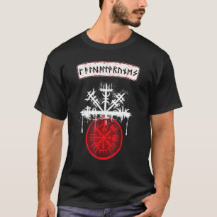 Camiseta Runas de Valhalla Guerreiros Berserker Vikings Odi