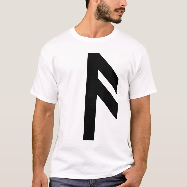 Camiseta Rune Ansuz (preto) (Frente)