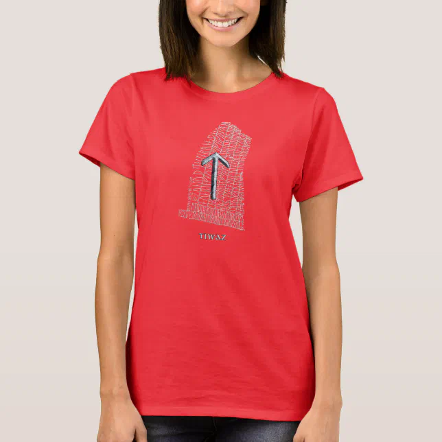 Camiseta Rune de Tiwaz, deus de justiça no runestone