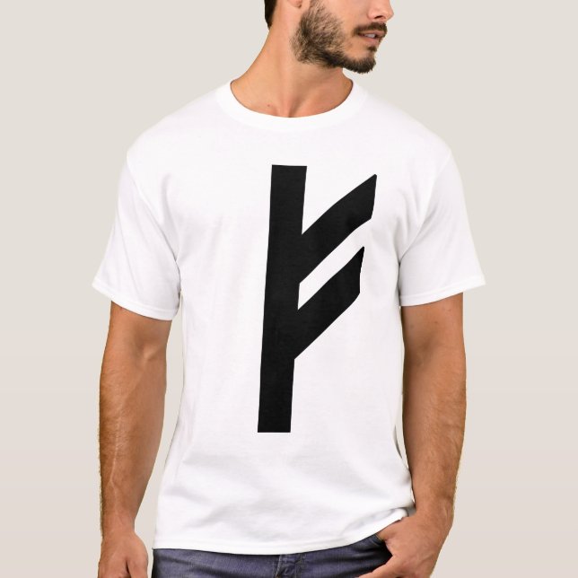 Camiseta Rune Fehu (preto) (Frente)