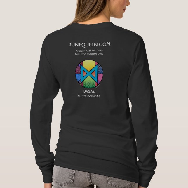 Camiseta RuneQueen Dagaz - Despertar - manga longa  (Verso)