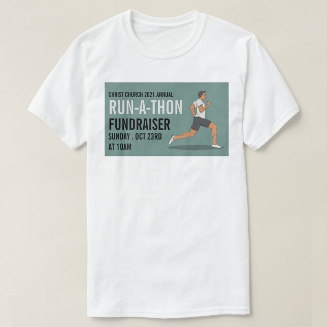 Camiseta Runner, Charity Run-Walk-a-Thon Event (Frente do Design)