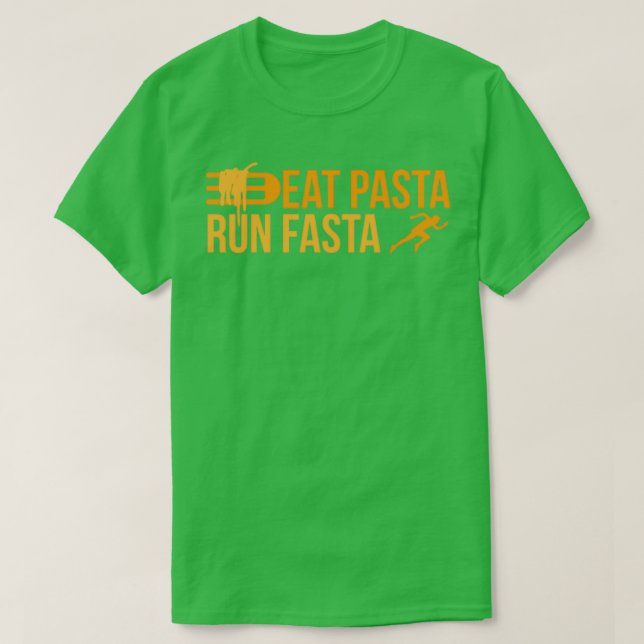 Camiseta Runner Coma Pasta Corre Fasta Jogger Funny Gift Id (Frente do Design)