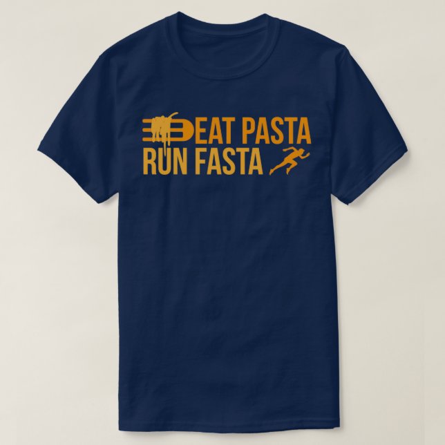 Camiseta Runner Coma Pasta Corre Fasta Jogger Funny Gift Id (Frente do Design)