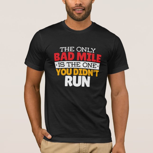 Camiseta Runner - Engraçado Mile Executando Cotação (Frente)
