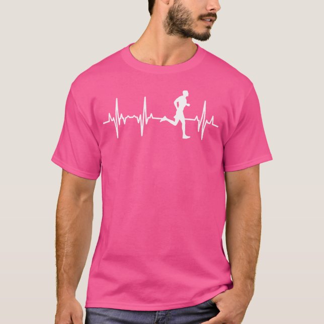 Camiseta Runner Heartbeat Running Enthusiast Jogging (Frente)