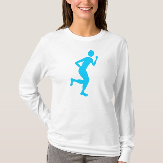 Camiseta Runner (Homem) - Azul-Céu (Frente)
