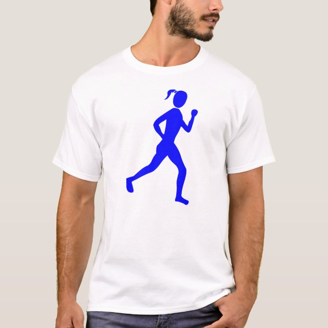 Camiseta Runner (Mulher) - Azul (Frente)