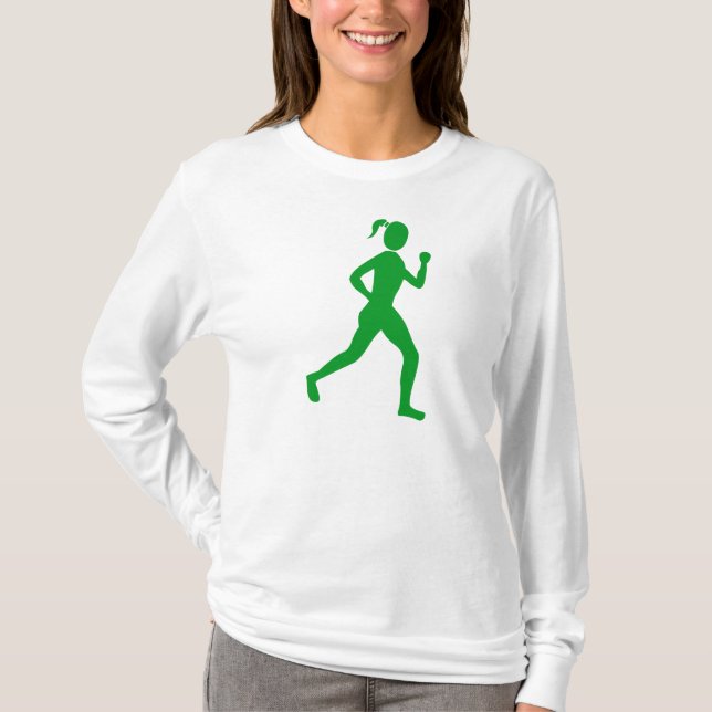 Camiseta Runner (Mulher) - Grass Green (Frente)