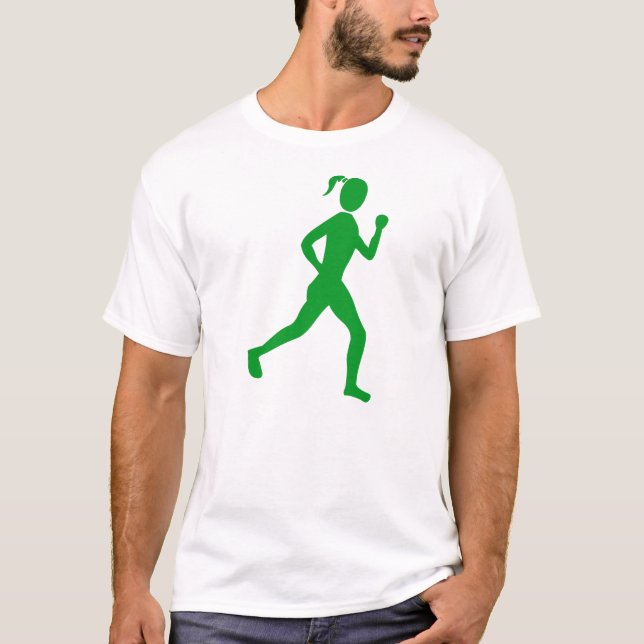 Camiseta Runner (Mulher) - Grass Green (Frente)