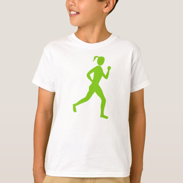 Camiseta Runner (Mulher) - Verde marciano (Frente)