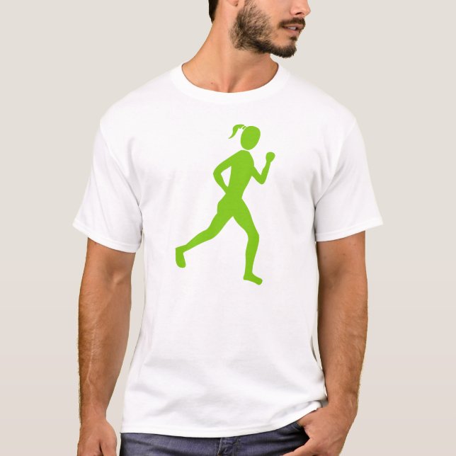 Camiseta Runner (Mulher) - Verde marciano (Frente)