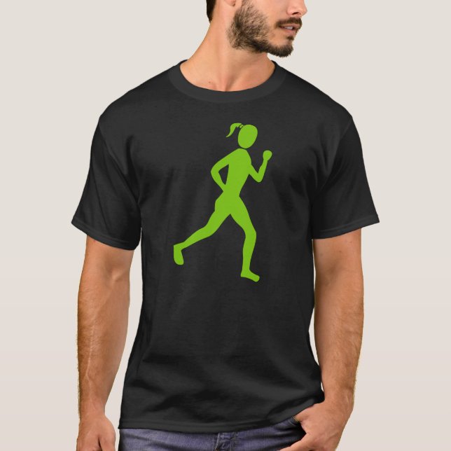 Camiseta Runner (Mulher) - Verde marciano (Frente)