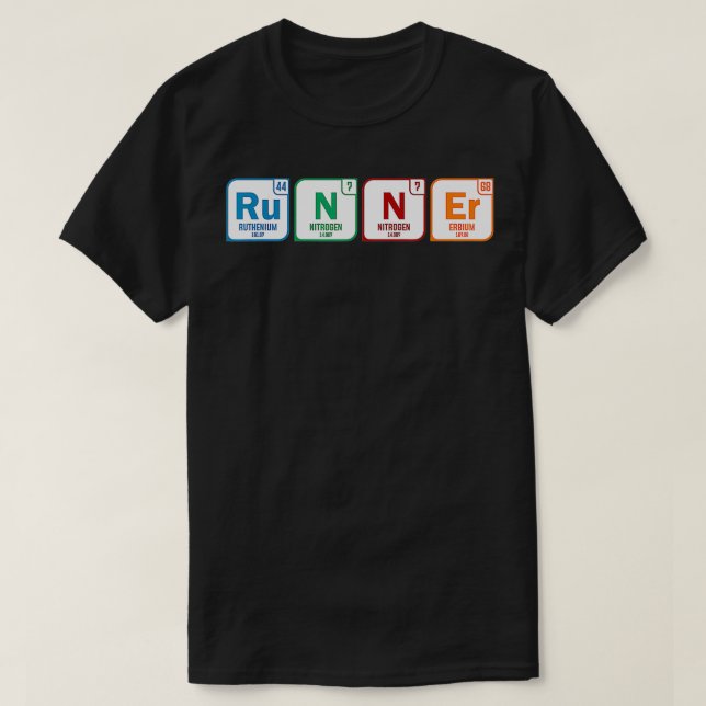 Camiseta Runner Science Periódico Table Funny Running Marat (Frente do Design)