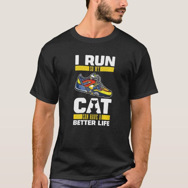 Camiseta Running Cat Run Jogging  Jogger Runner (Frente)