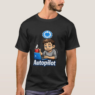 Camiseta Running On Autopilot Funny Design – Coffee Lover H