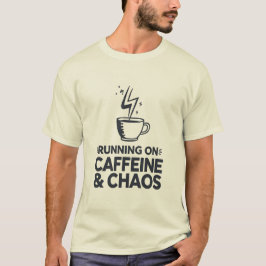 Camiseta Running on Caffeine & Chaos