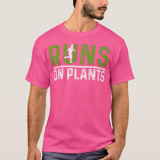 Camiseta Runs On Plants Vegan Runner Vegetarian Running Mar