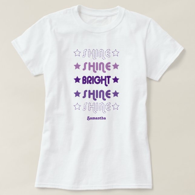 Camiseta Rúpias Brilham. Brilhante. Brilhante. Brilhante. B (Frente do Design)