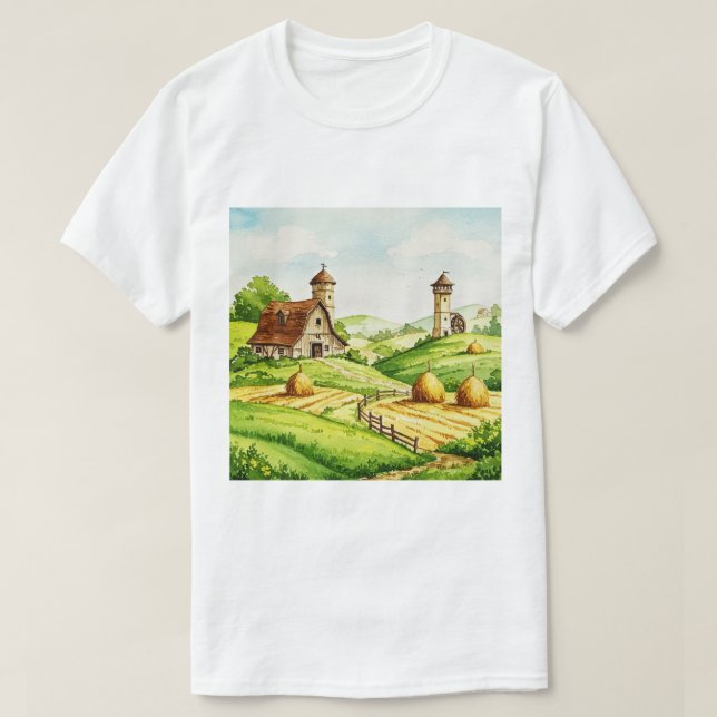 Camiseta Rural landscape (Frente do Design)