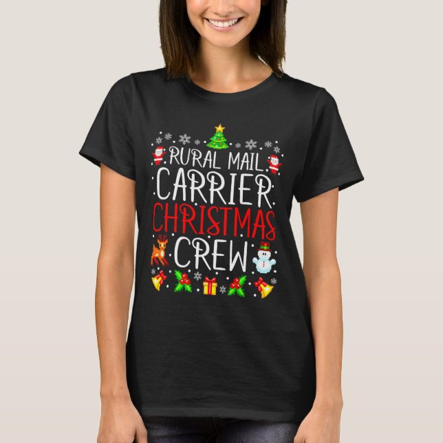 Camiseta Rural Mail Carrier Christmas Crew Matching Xmas Ma (Frente)