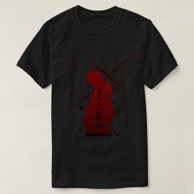 Camiseta Ruround Kenshin Samurai X Battousai (Frente do Design)