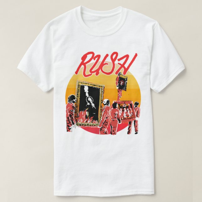 Camiseta Rush Banda Tour 1981 (Frente do Design)