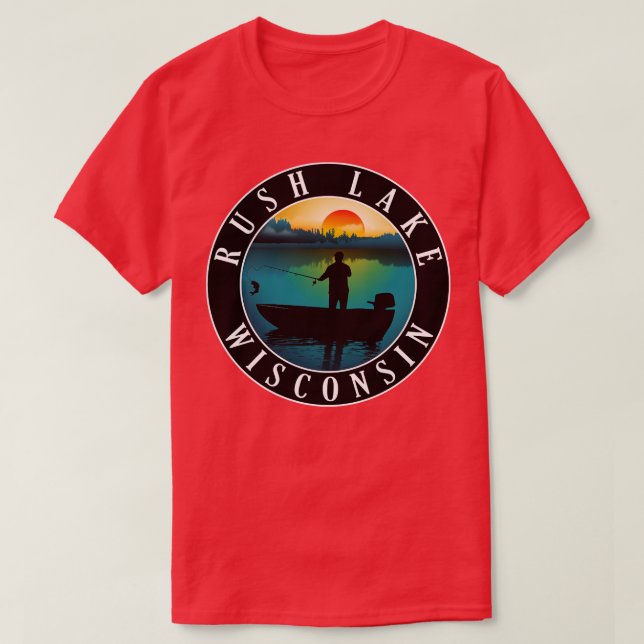 Camiseta Rush Lake Wisconsin Fisheries (Frente do Design)