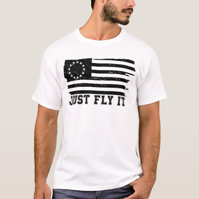 Camiseta rush limbaugh betsy Ross Flag shirt Apenas Voe (Frente)