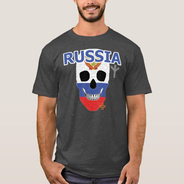 Camiseta russa HANDSKULL básico B2 (Frente)