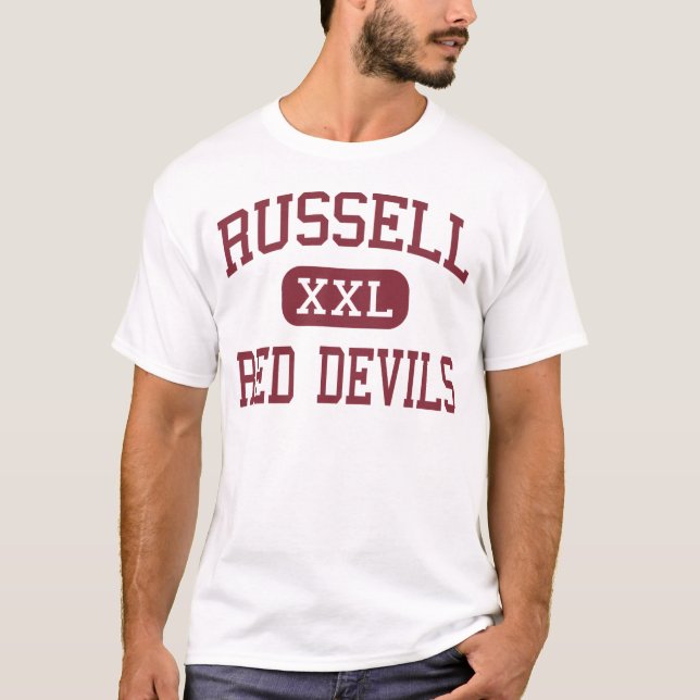 Camiseta Russell - diabos vermelhos - alto - Russell (Frente)