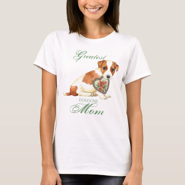 Camiseta Russell Terrier Heart Mãe (Frente)