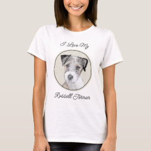 Camiseta Russell Terrier Rough Painting - Arte Original de 