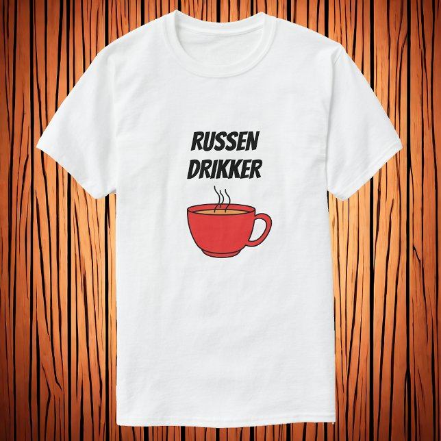 Camiseta Russen drikker kaffe T-Shirt (Criador carregado)