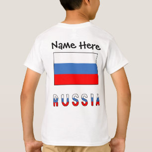 Camiseta Rússia Bandeira Russa Preta Personalização 