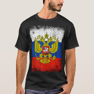 Camiseta Rússia Federação Russa casaco de armas Mos